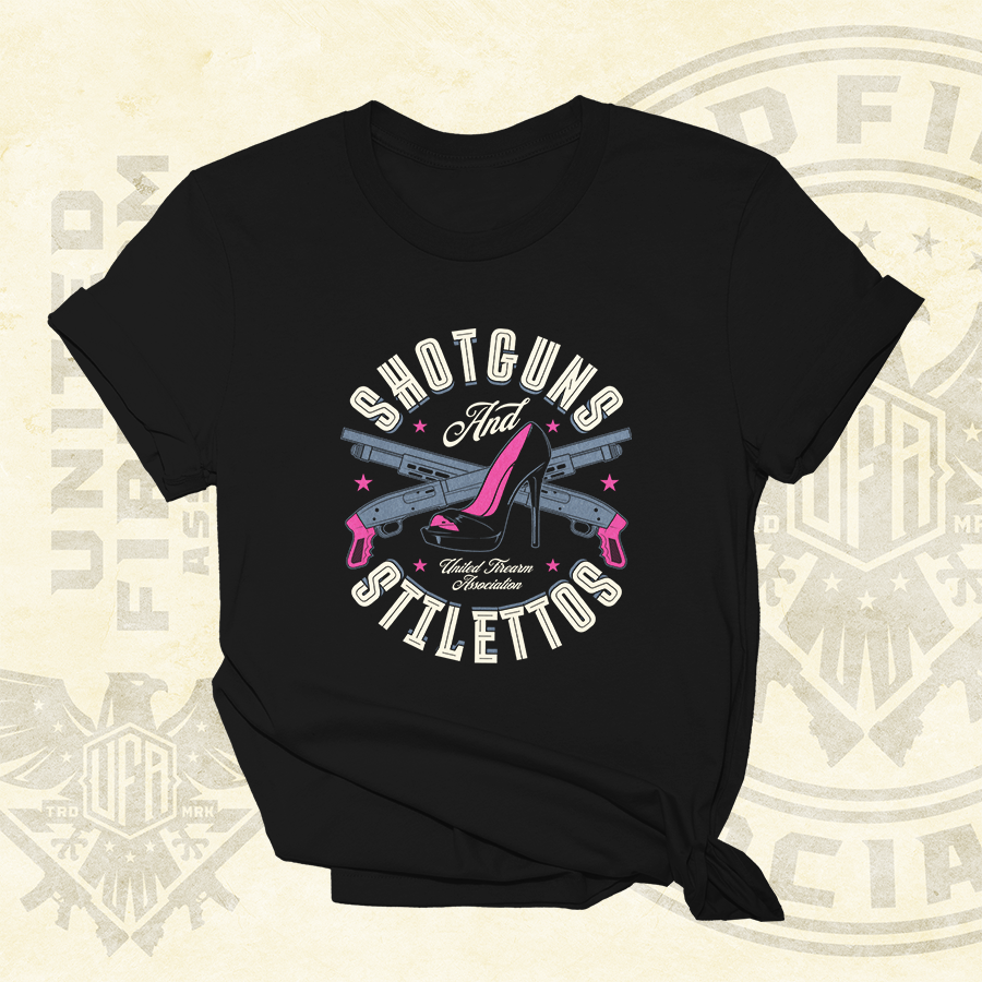 Shotguns and Stilettos - Womens Tee - UFA - 1995