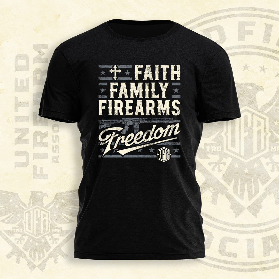 Faith Family Firearms Freedom Tee - UFA - 1904