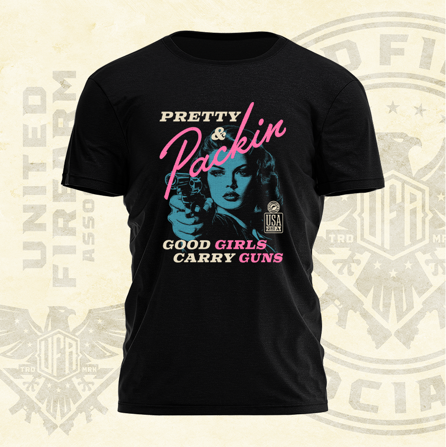 UFA - Pretty & Packin - Retro Tee - 3783